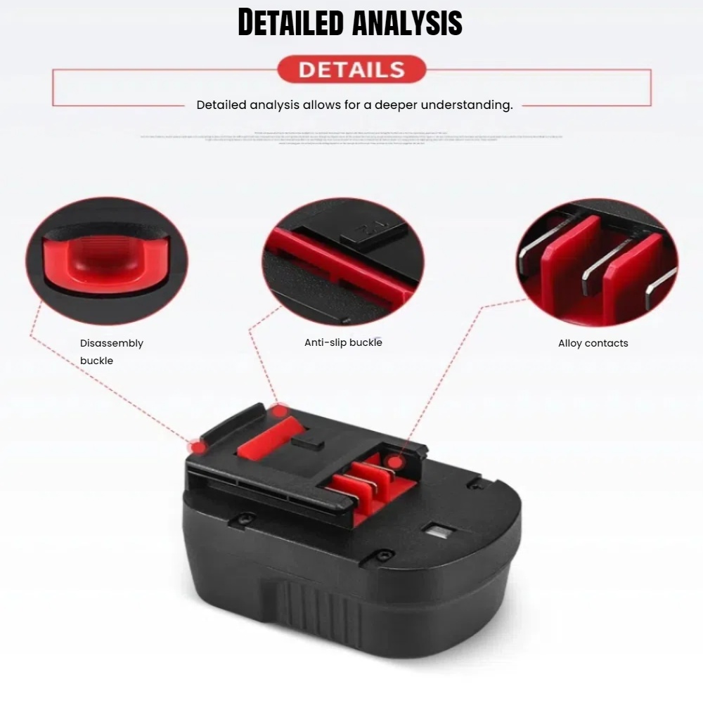 Upgraded 14.4V 6000mAh Ni-MH B - Black+Decker Tool Cordless recension och pris
