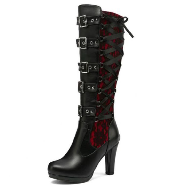 Punk Gothic Style Women's Knee - Pipe Bending Spring recension och pris